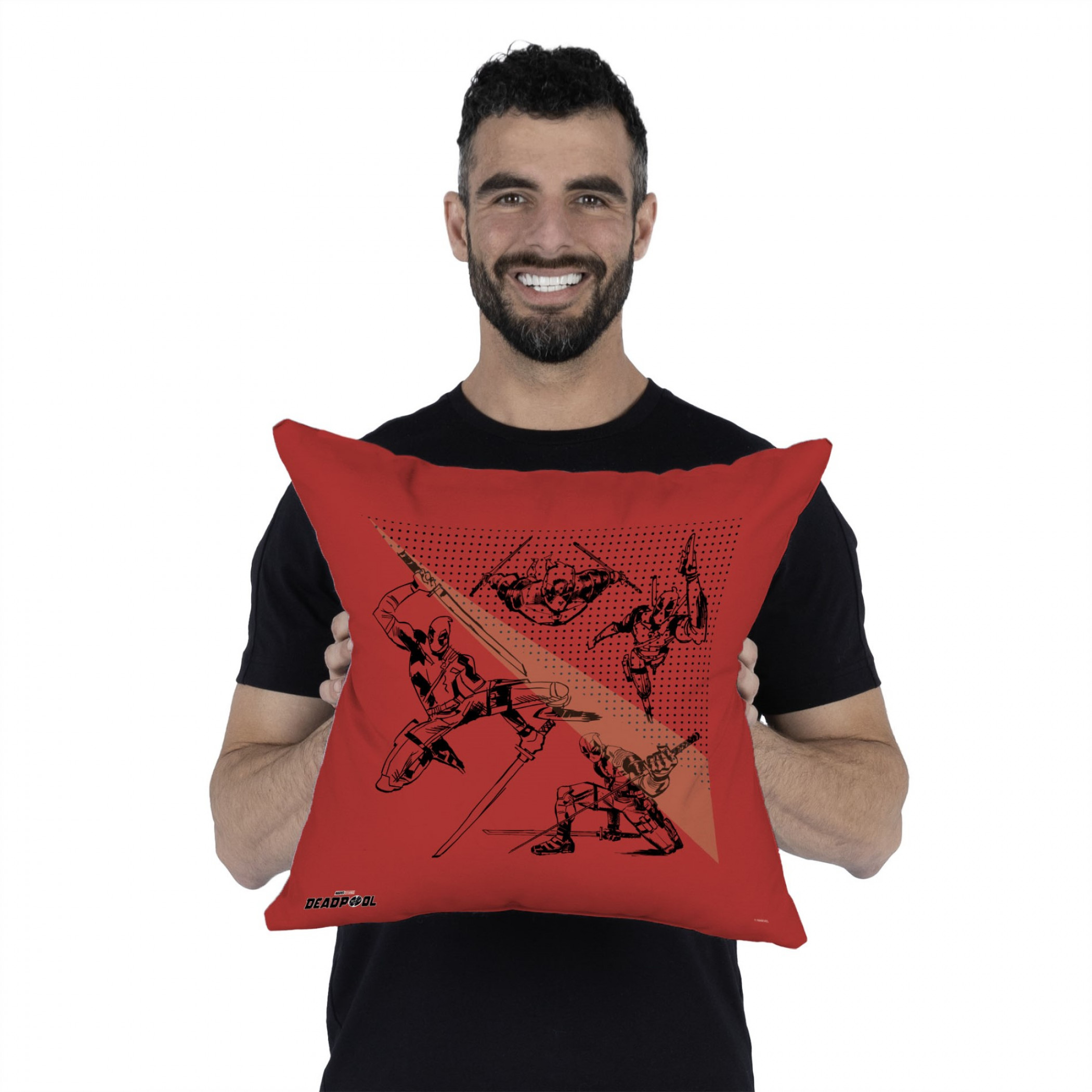 Deadpool On my Way! Printed 18" Throw Pillow